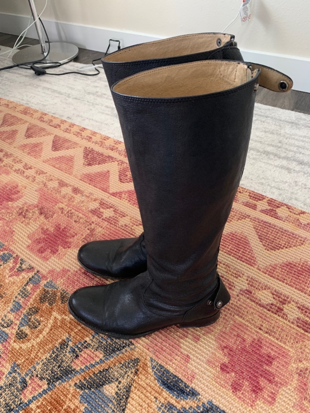 FRYE Vintage Melissa, Size 9, black leather
